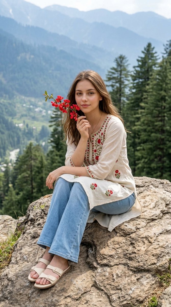 Mountain Viewpoint Fashion Portrait 1