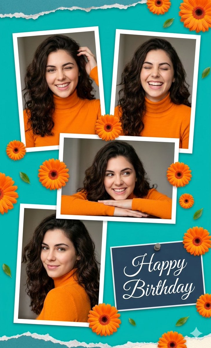 Digital Photo Collage Birthday Poster 1