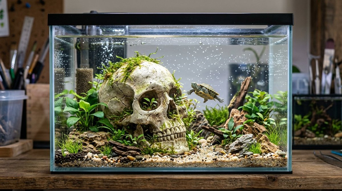 Hyper-Realistic Miniature Turtle Tank Diorama 4