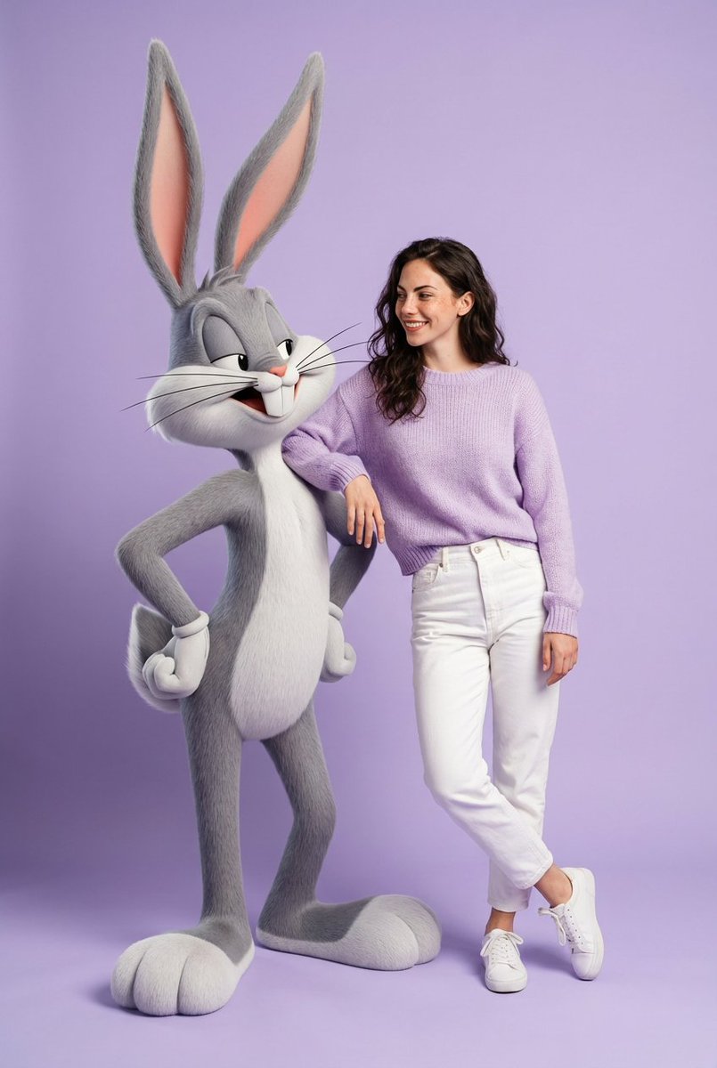 Playful Fashion Shoot with Giant Bugs Bunny 3