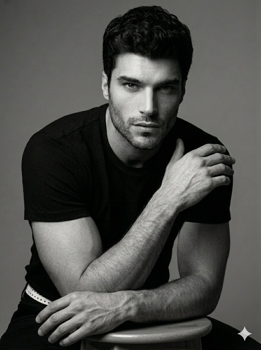 Black and White Male Studio Portrait 2