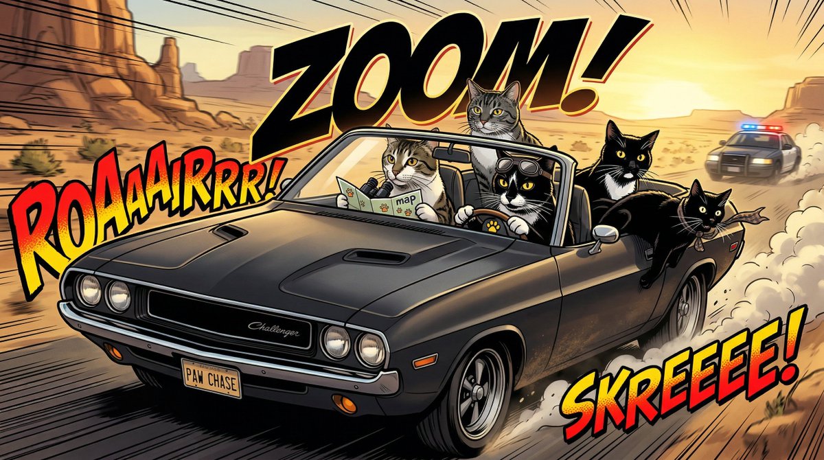 Epic Car Chase Action Shot 1