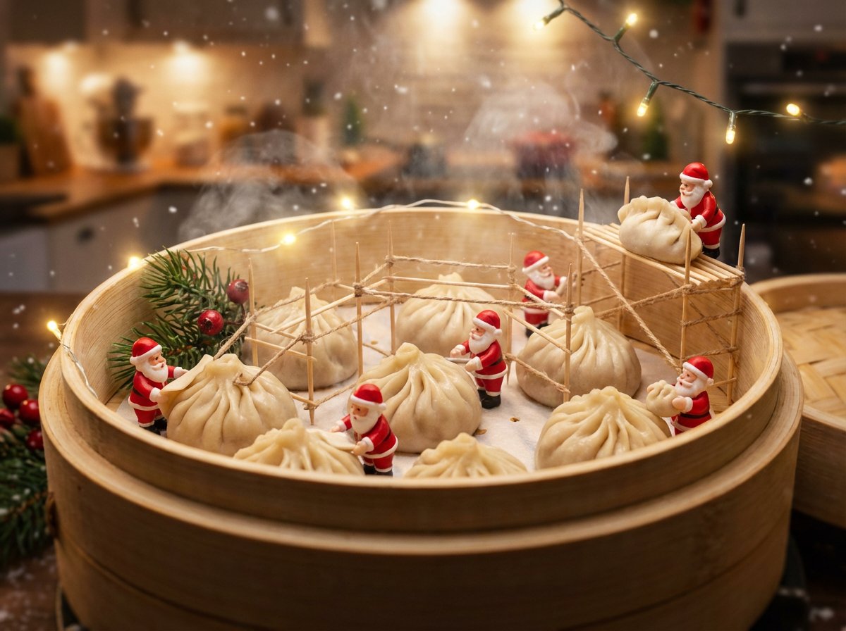 Christmas Miniature Food Diorama Prompt (Croissant Workshop) 3