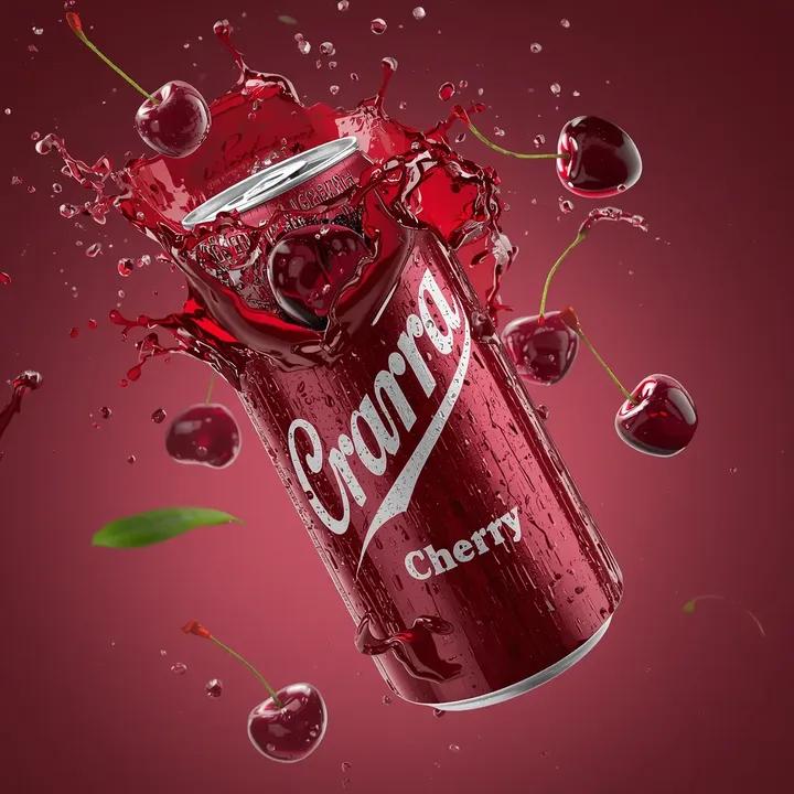 Cherry Soda Commercial Splash Macro Shot 3