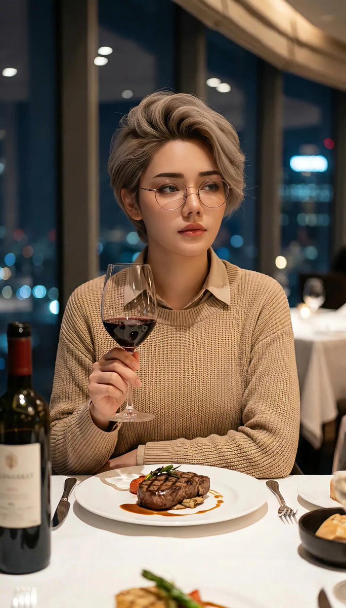 Cinematic Portrait in Fine Dining Restaurant 2