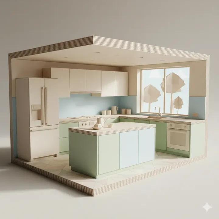 Origami Kitchen Cutaway 1