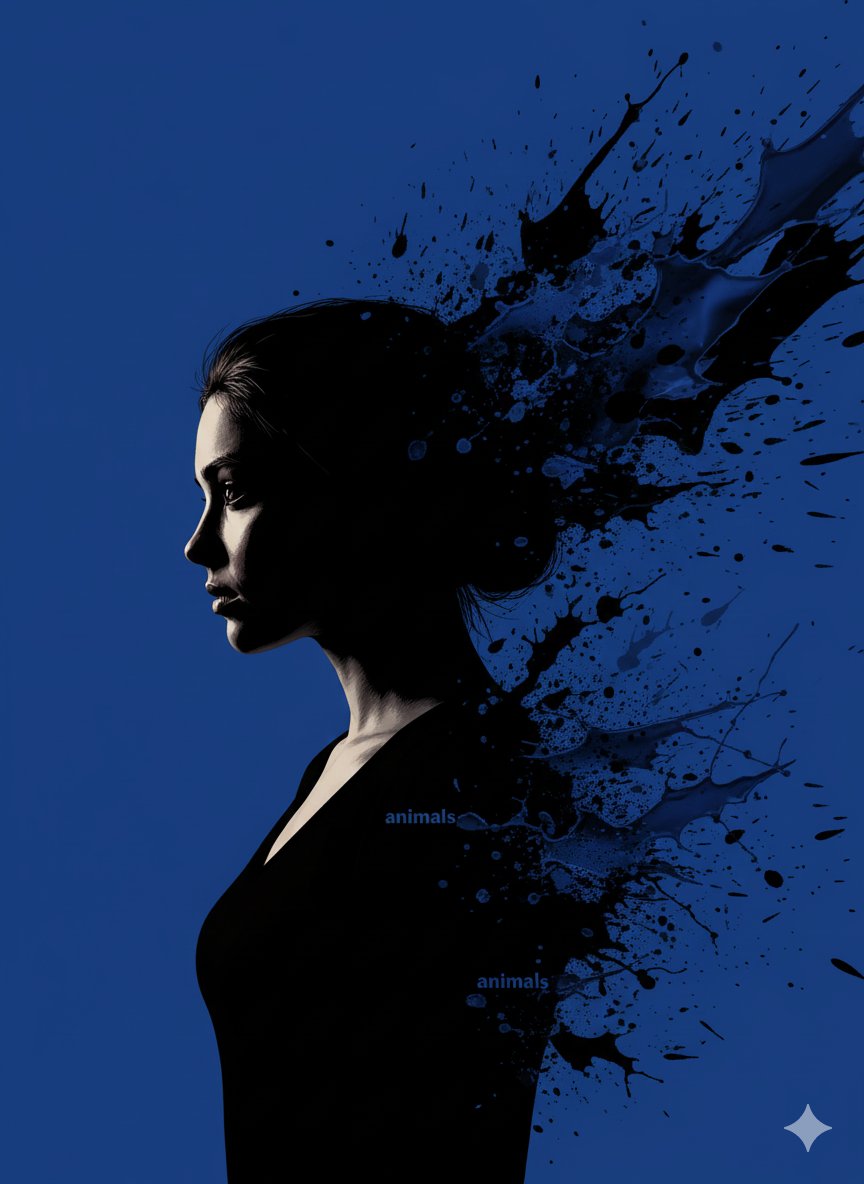 Stylized Portrait with Paint Splashes and CRT Glow 1