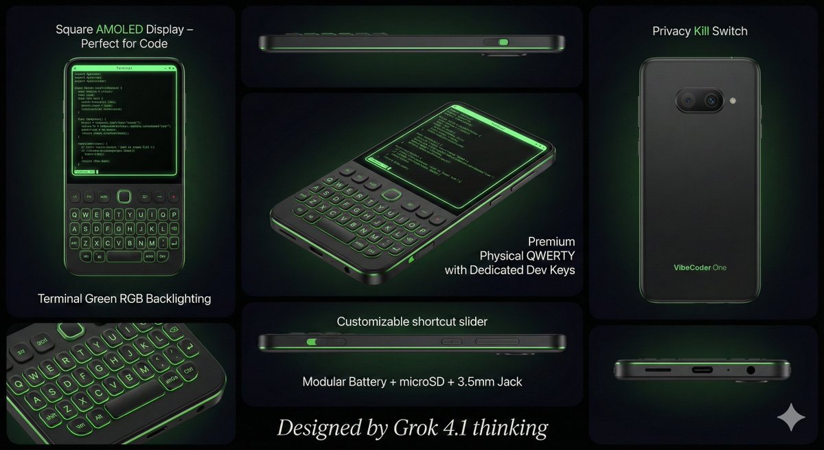 Vibe Coder Keyboard Phone Design Task 1