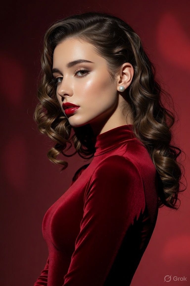 Crimson Velvet Studio Portrait 2
