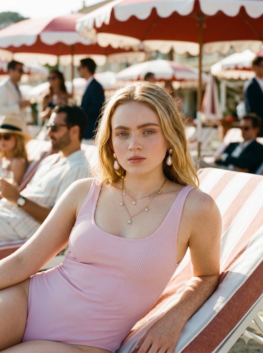 Golden Hour Beach Club Portrait 1