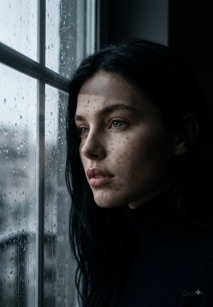 Dark Cinematic Window Lighting Portrait 1