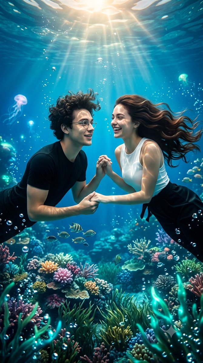 Underwater Fantasy Romance Portrait 1