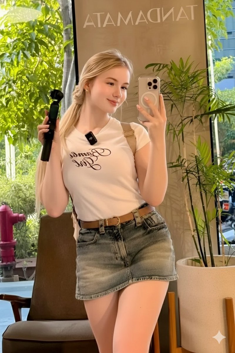 Ultra-Realistic Mirror Selfie in a Café 1