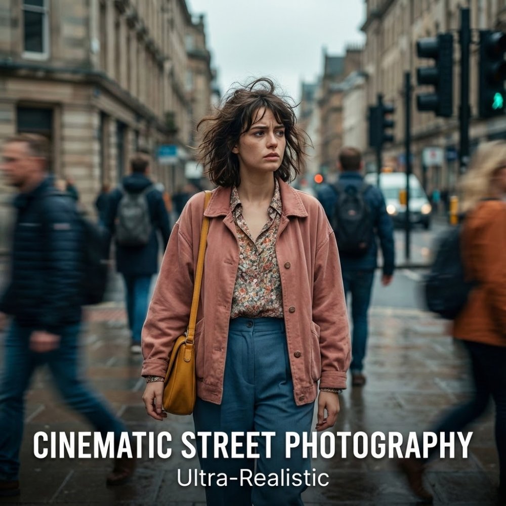 Cinematic Street Photography Prompt (Isolation) 1