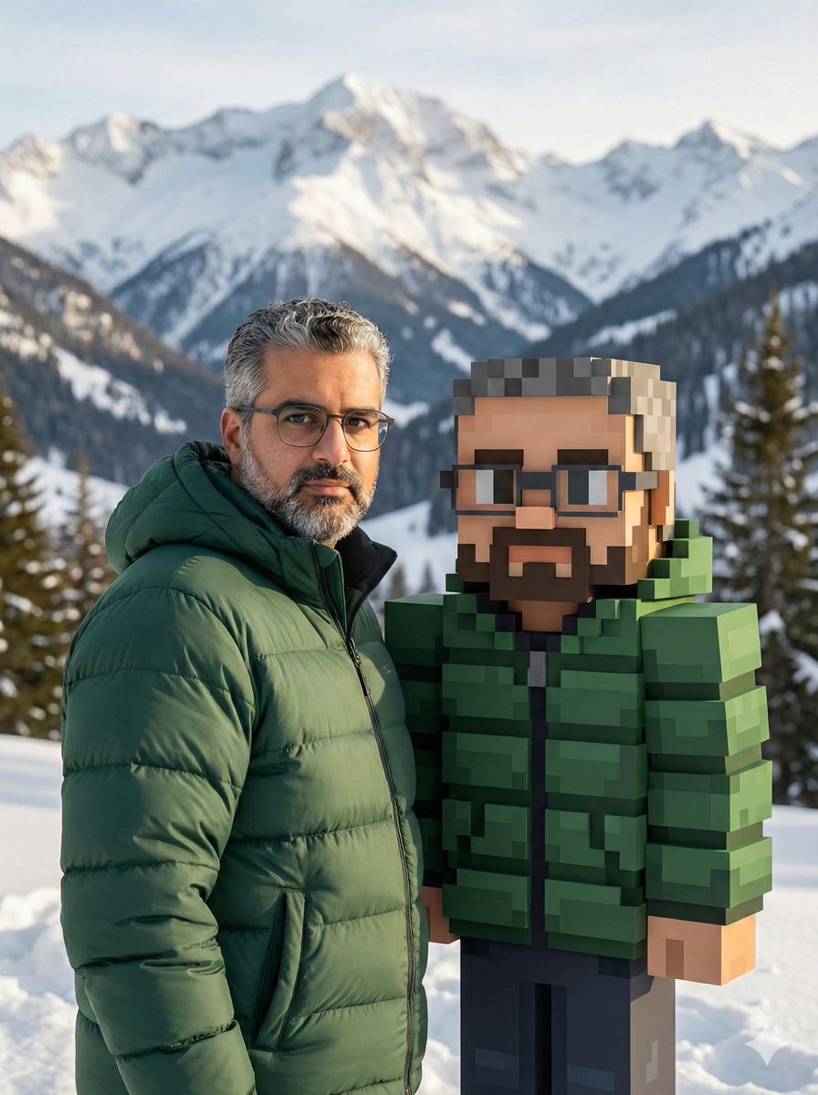 Realistic Photo with Voxel Minecraft Doppelgänger 1