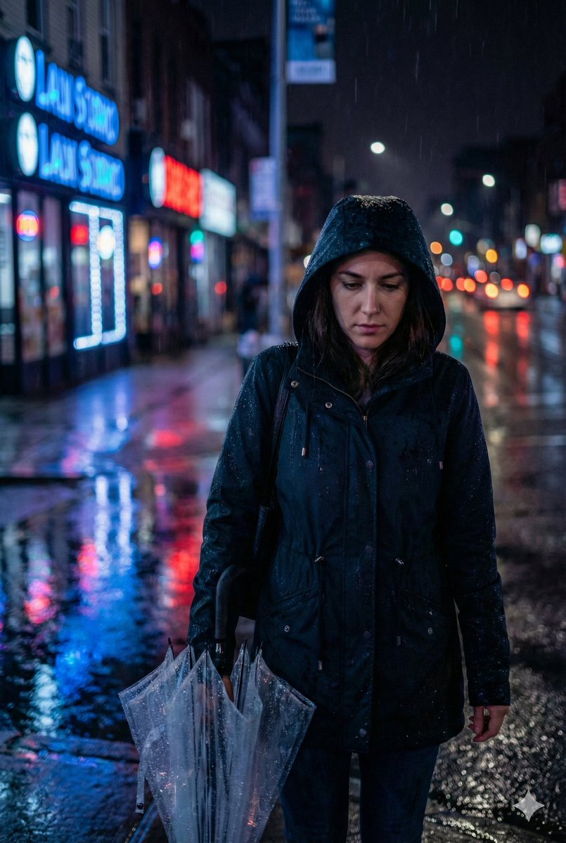Cinematic Night Street Scene Prompt 1