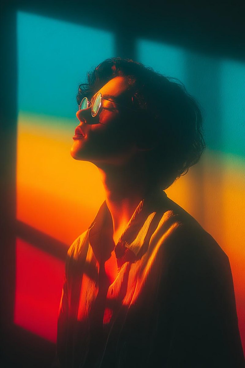 Cinematic Portrait with Geometric Window Light 1
