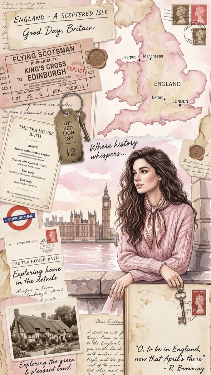 Vintage England Travel Scrapbook 1