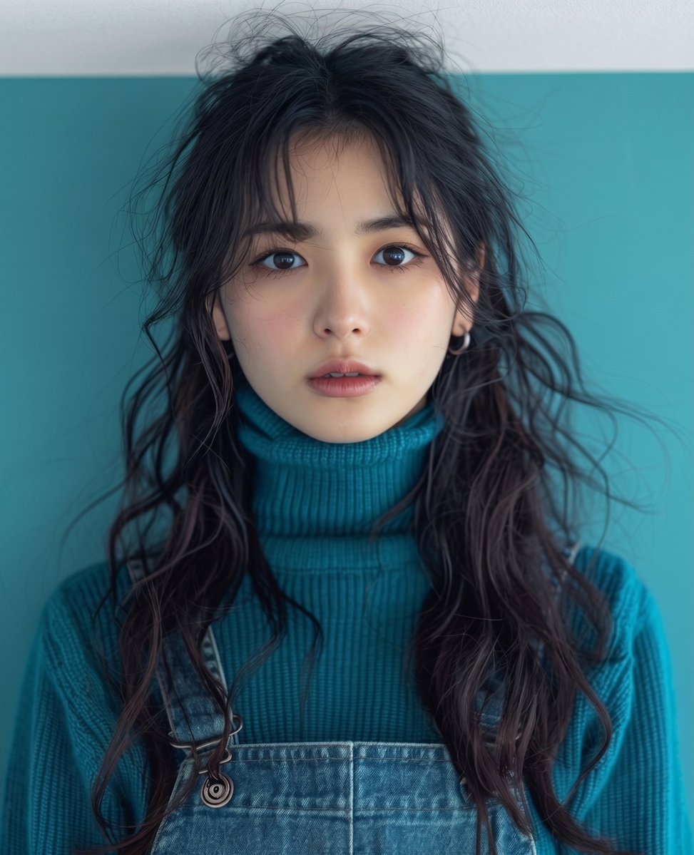 Teal Studio Overalls Portrait 1