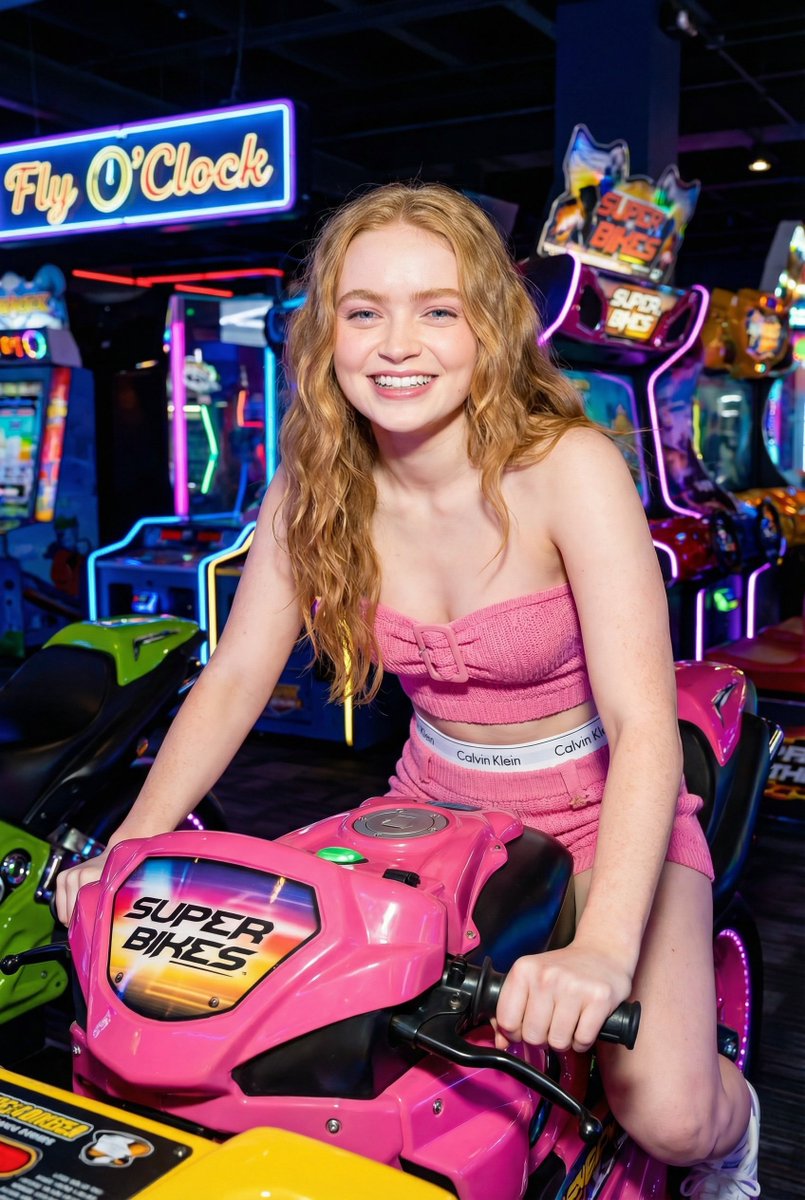 Vibrant Arcade Portrait with Neon Lighting 1