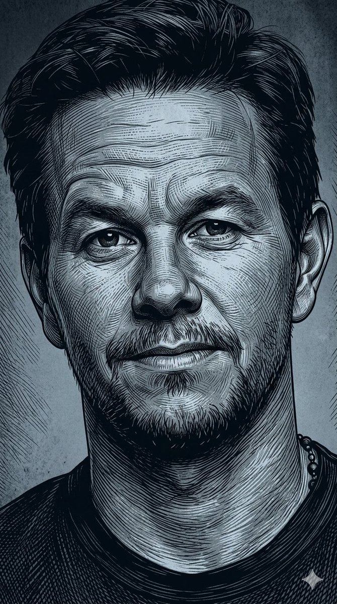 Dark Monochrome Illustration Style Prompt with Reference Photo 1