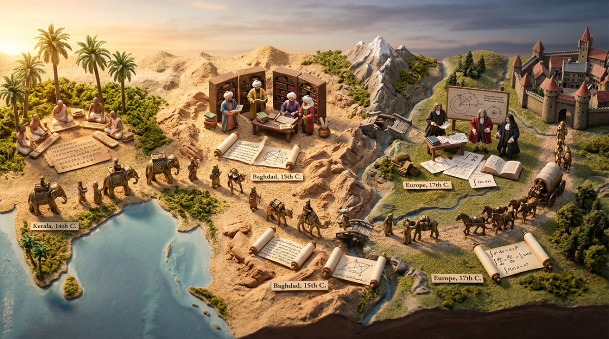 Miniature Diorama Prompt for Visualizing the Historical Journey of Calculus 1