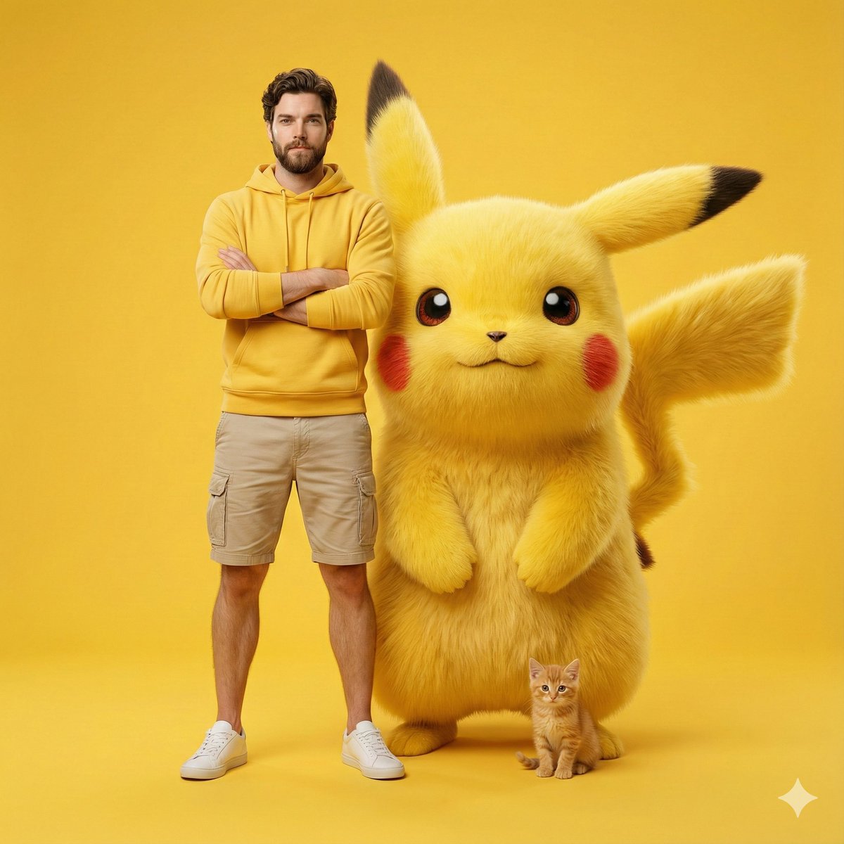 Giant Pikachu Studio Portrait Identity Lock Prompt 1