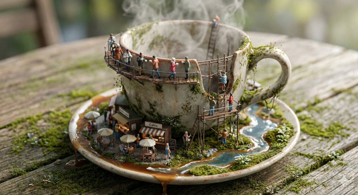 Miniature Ecosystem Diorama Prompt 3