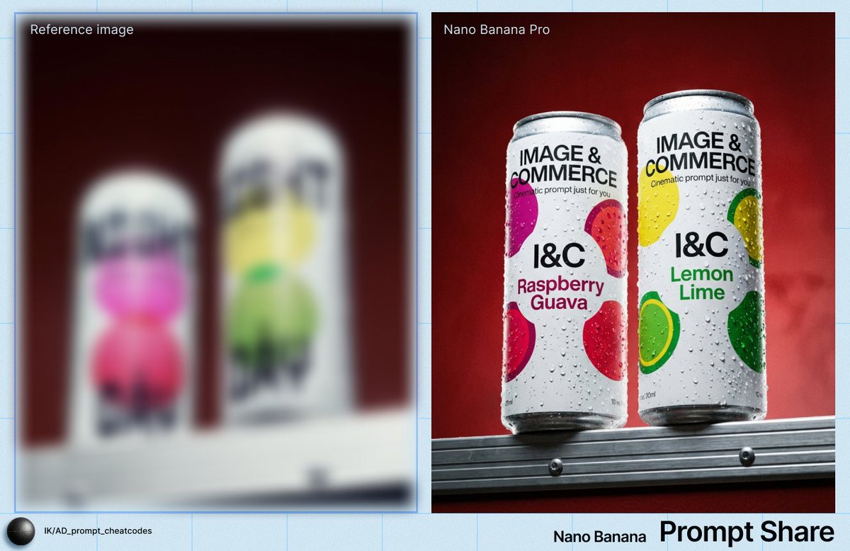 Two Soda Cans Product Photography Prompt 1
