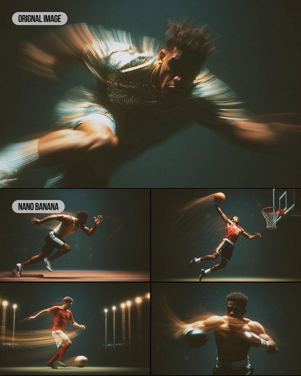 Multi-Panel Sports Montage with Style Reference 1