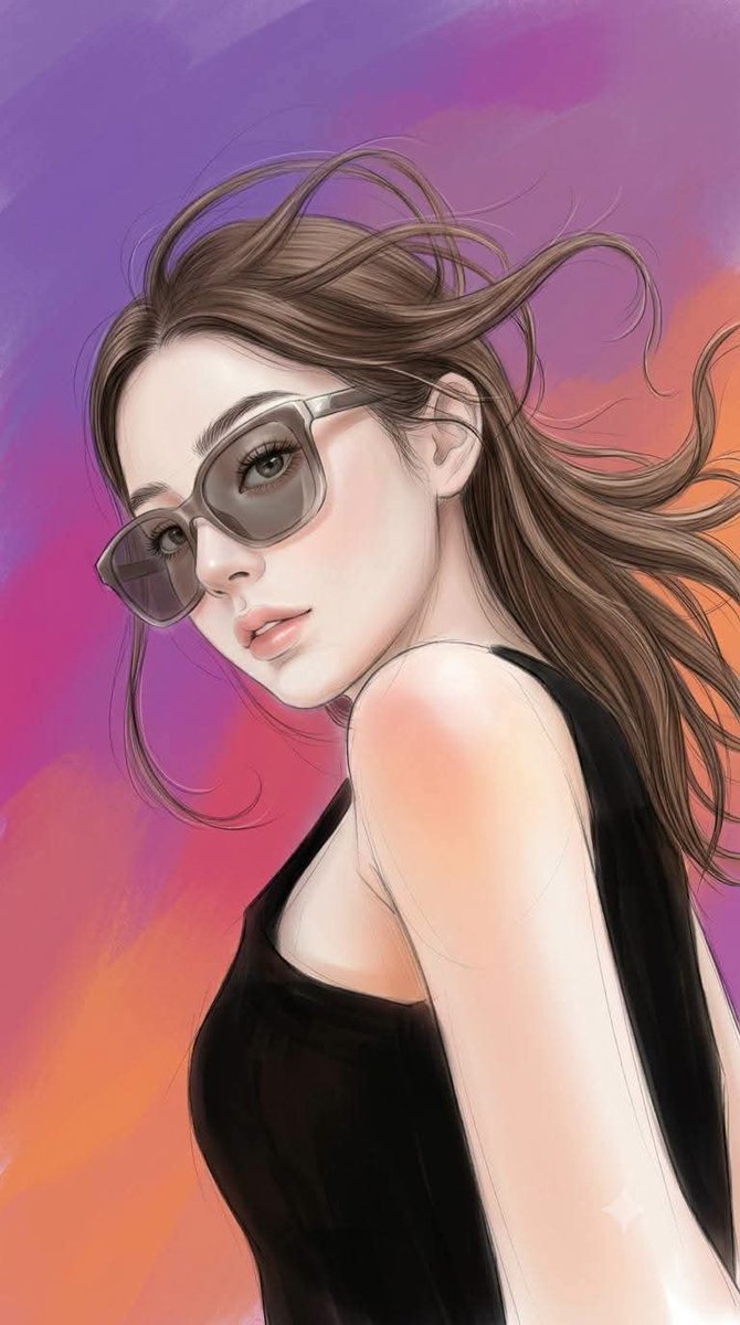 Semi-Realistic Painterly Graphite Portrait 2