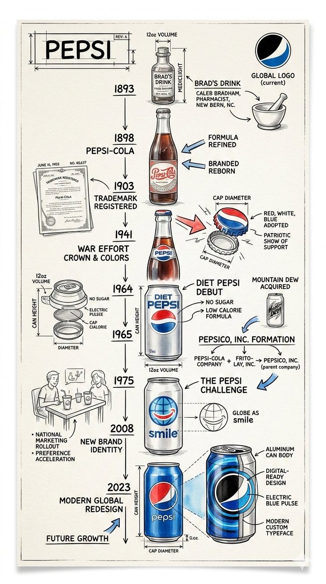 Vintage Blueprint Timeline Infographic Poster Prompt 3