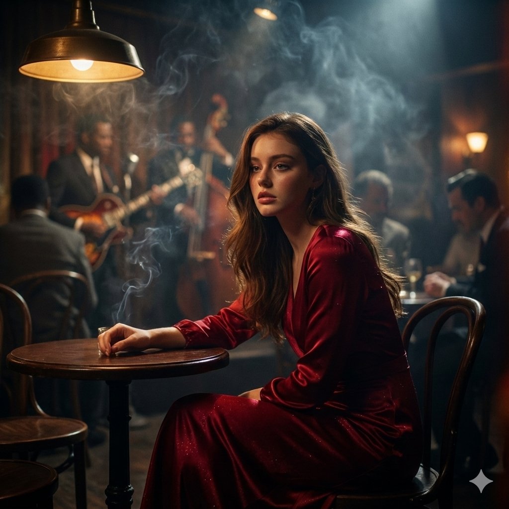 Moody Cinematic Jazz Club Portrait 1