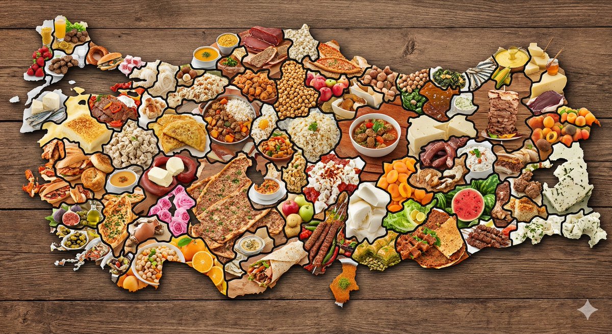 Map of Turkey Made of Local Foods 1