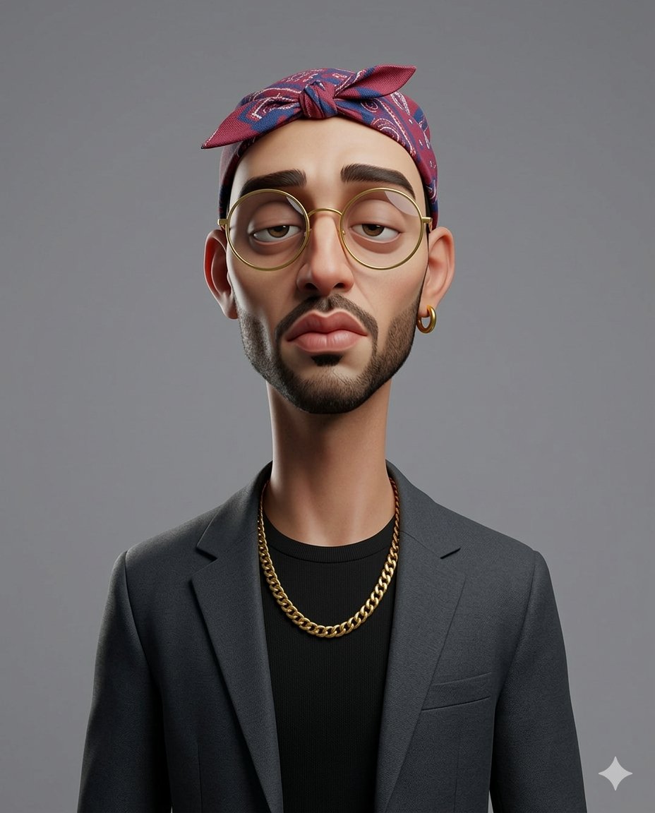 Exaggerated 3D Caricature Character Portrait 2