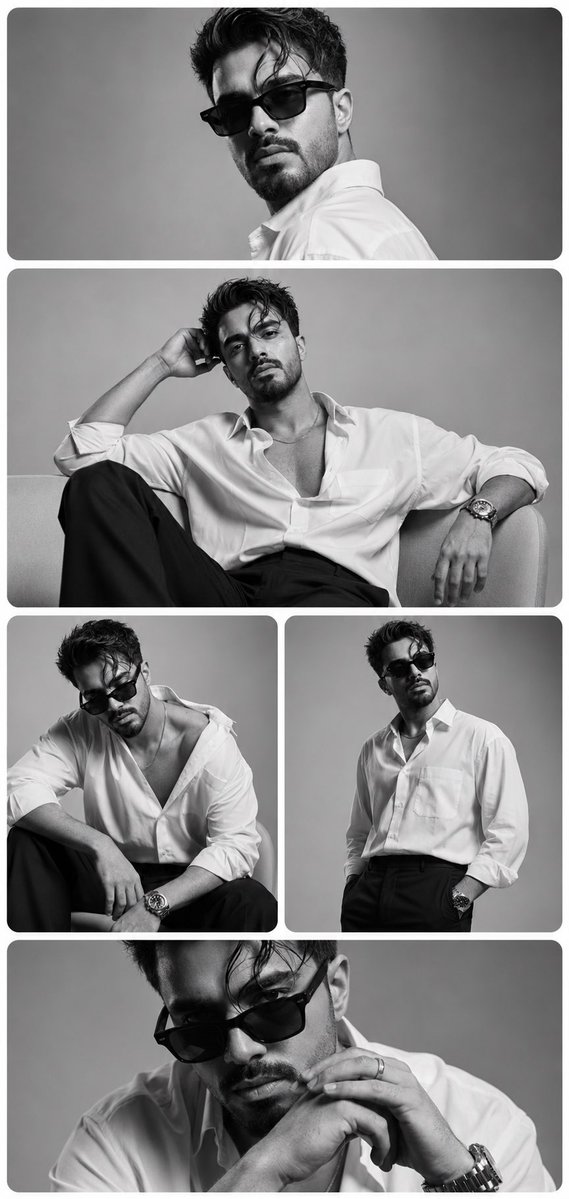 Monochrome Fashion Editorial Multi-Frame Collage 1