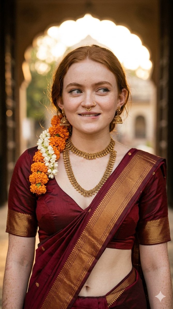 Traditional Indian Saree Portrait 1