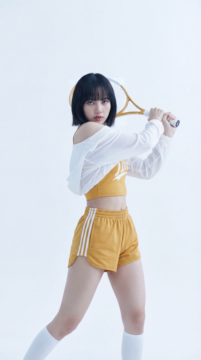 Rosé Tennis Portrait in Pastel Pink 3