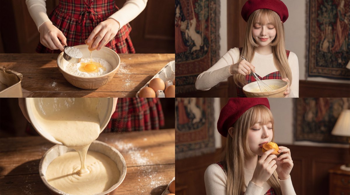 Cinematic Video Prompt for Woman Baking 1
