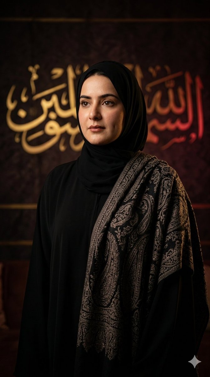 Chiaroscuro Muslim Woman Portrait 1