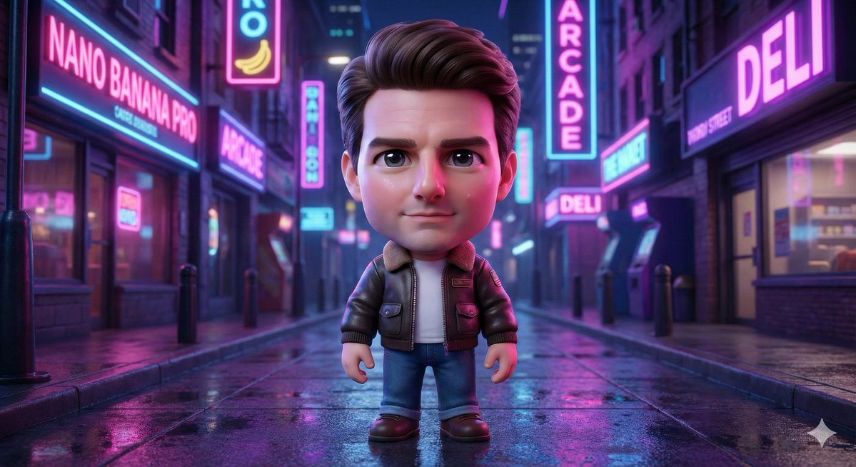 3D Neon Caricature of a Celebrity 1