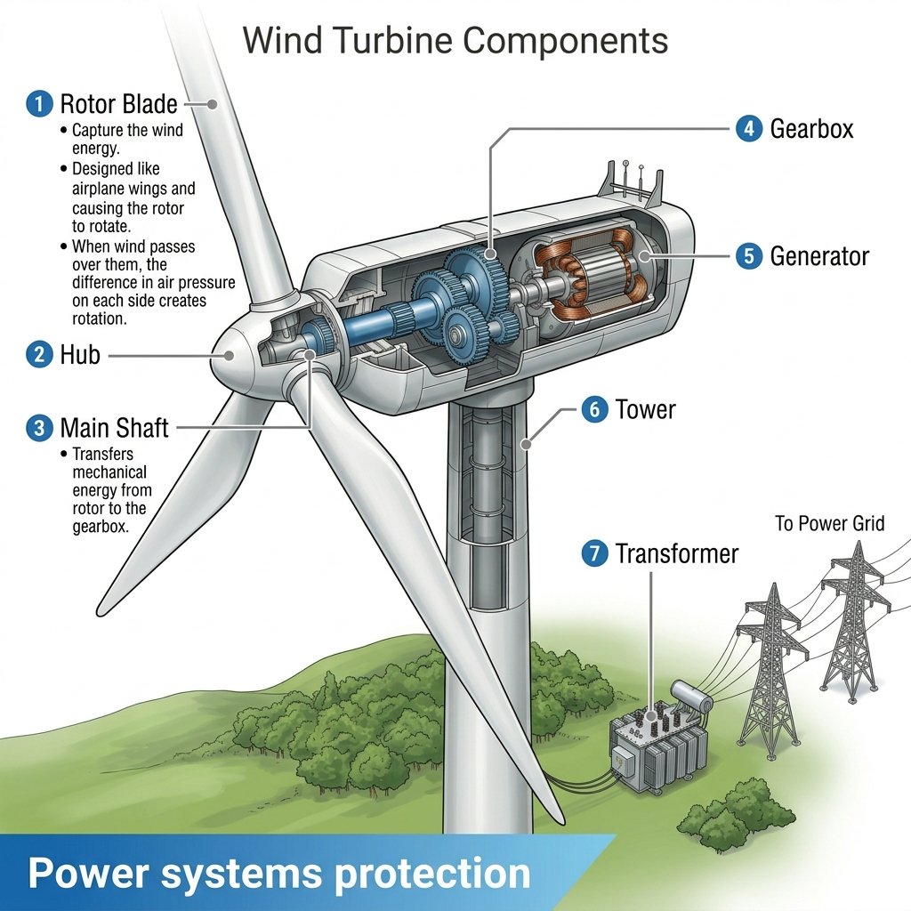 Wind Turbine Technical Schematic 1