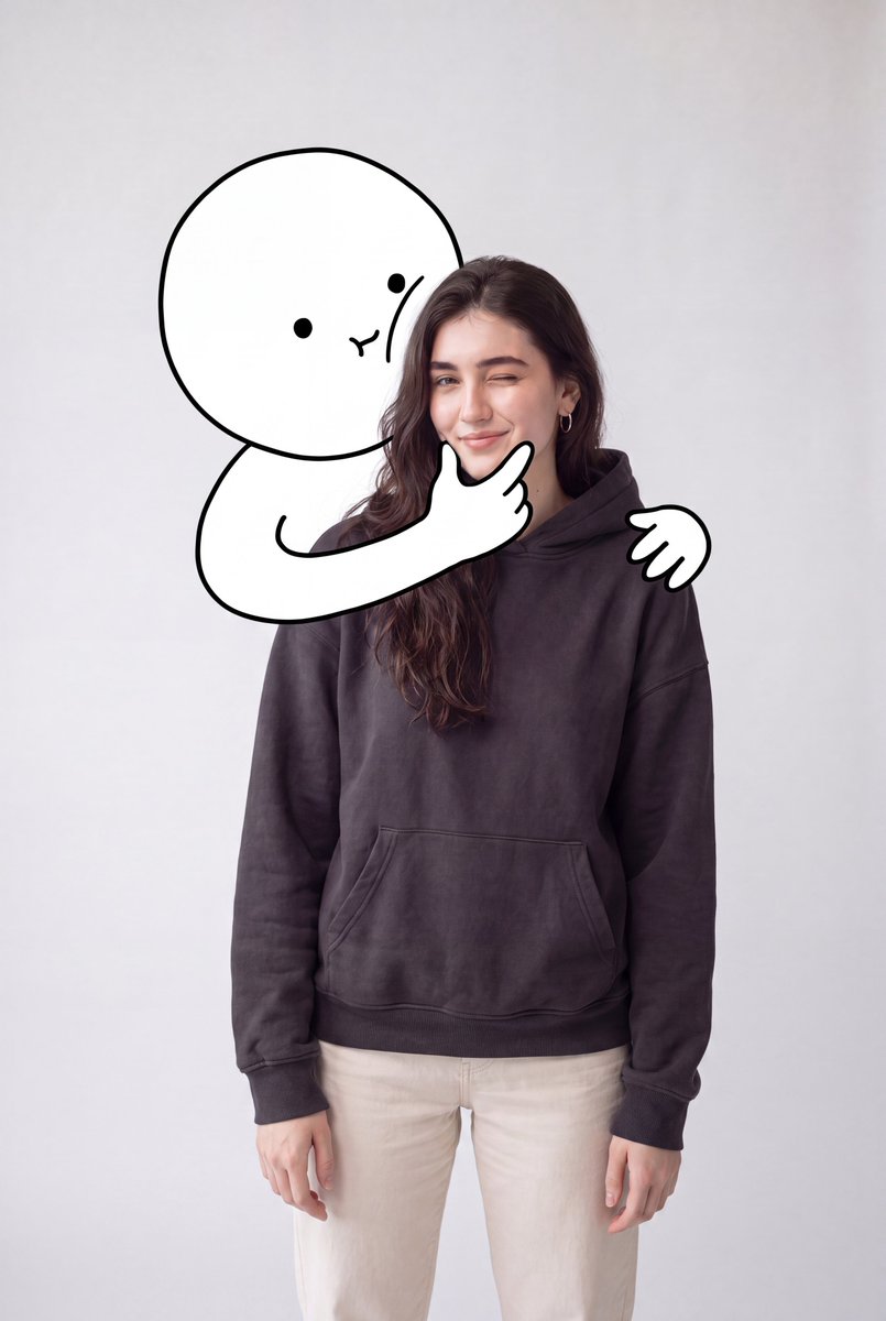 Minimalist Fashion Portrait with Doodle 3