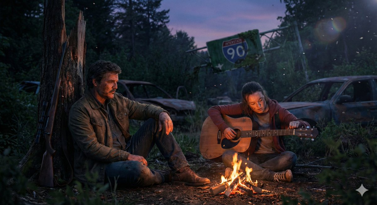 Cinematic Last of Us Campfire Scene 1