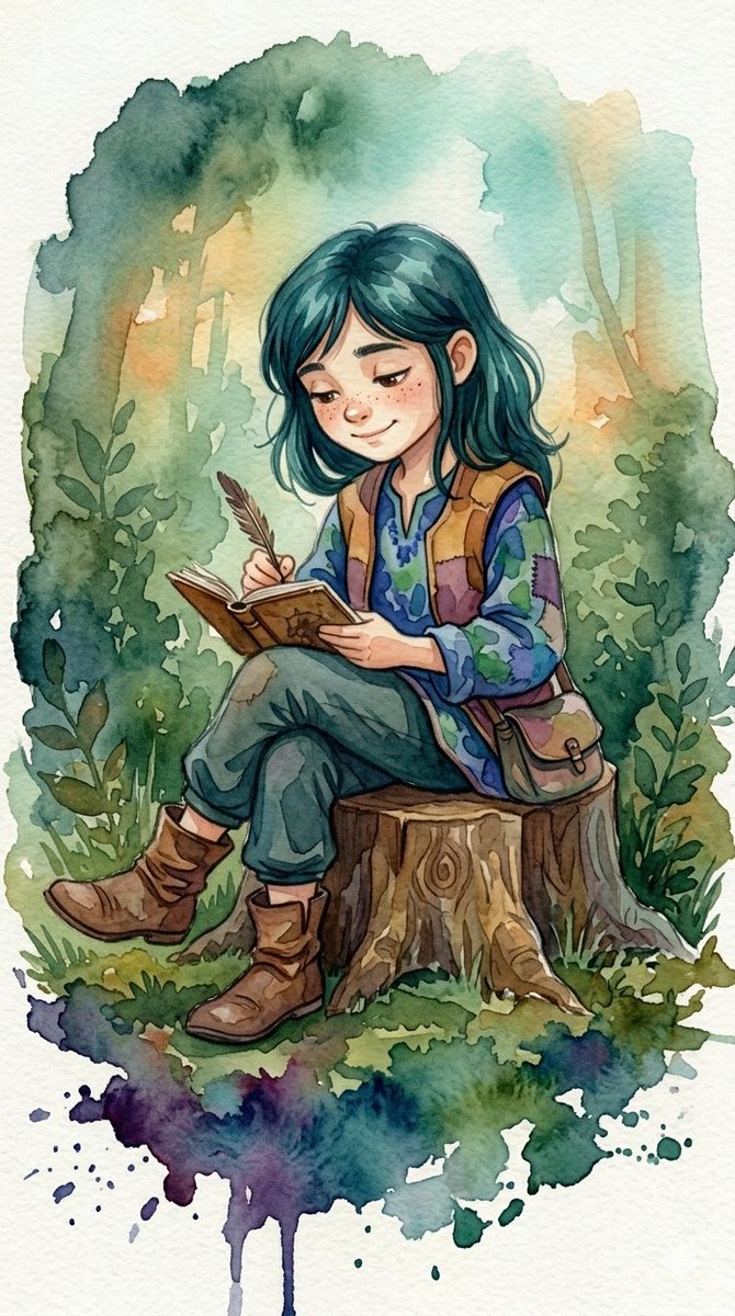 Watercolor Woodland Children Illustrations 2