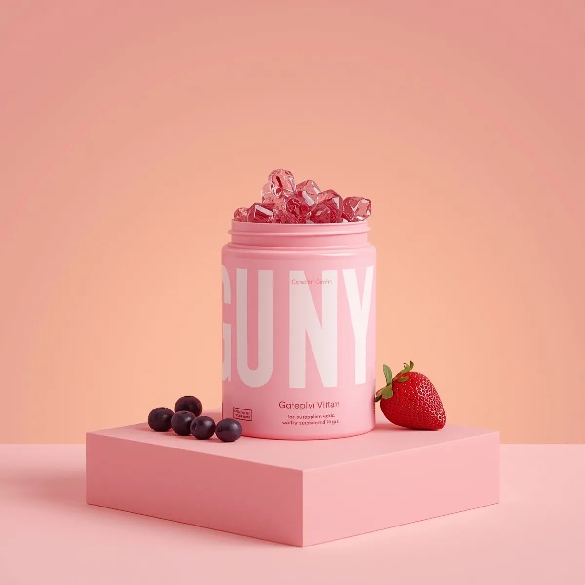 3D Product Render of Gummy Vitamin Jars (4 Variations) 2