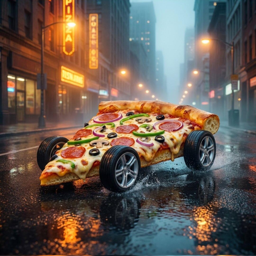 Surreal Pizza Landscapes and Cyberpunk Cars 2