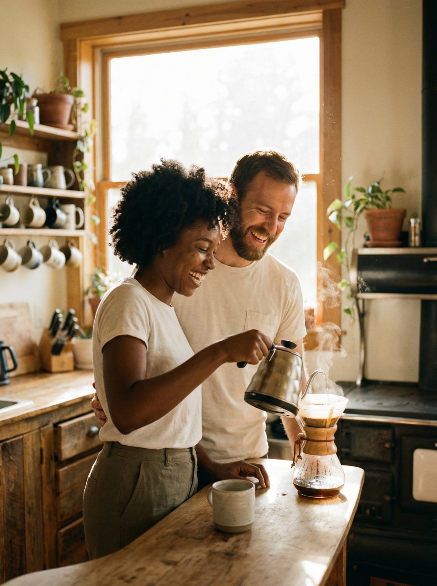 Candid Morning Coffee Scene 1