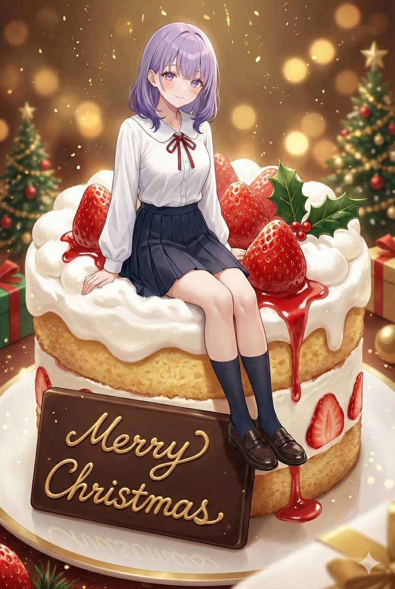 Christmas Cake with Text Plate Prompt 1