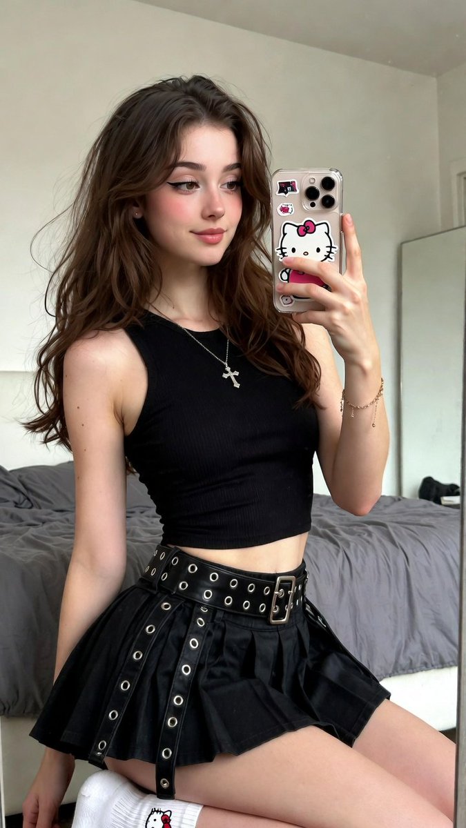 Soft Grunge E-Girl Mirror Selfie 2